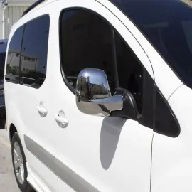 Citroen Berlingo II Mini Van Ayna Kapağı (2 Parça ABS Krom) - 2012-2018 Modeller