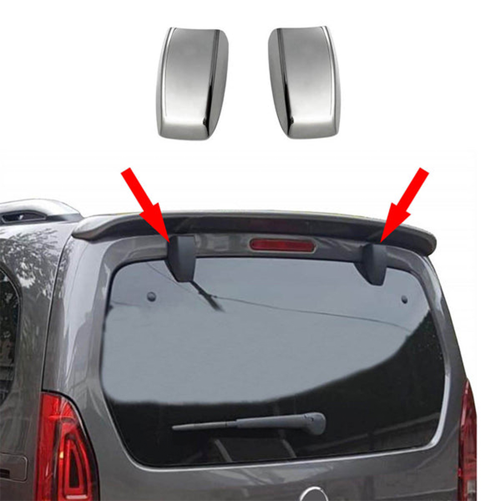 Citroen Berlingo III Mini Van Krom Bagaj Camı Menteşe Kapağı (2 Parça Paslanmaz Çelik) - 2019 ve Sonrası Modeller