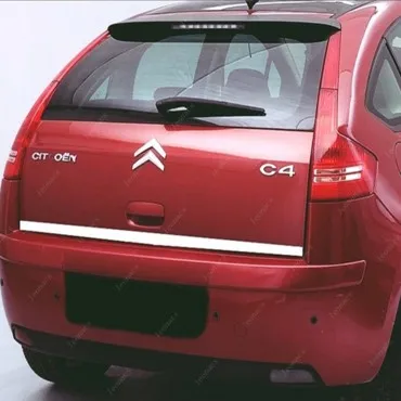 Citroen C4 HB Krom Bagaj Alt Çıtası (Paslanmaz Çelik) - 2005-2010 Modeller