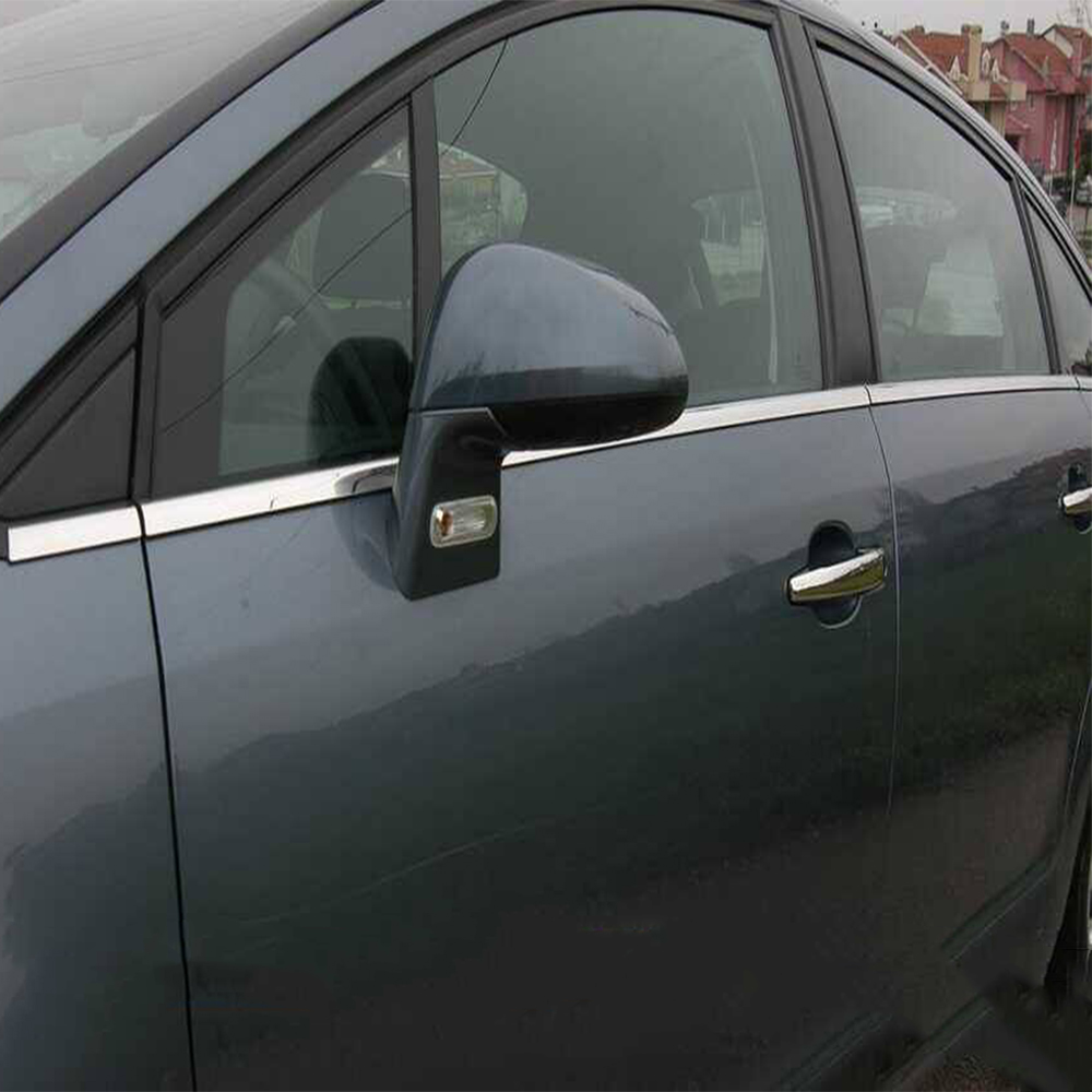 Citroen C4 HB Krom Cam Çıtası (8 Parça - Paslanmaz Çelik) - 2005-2010 Modeller