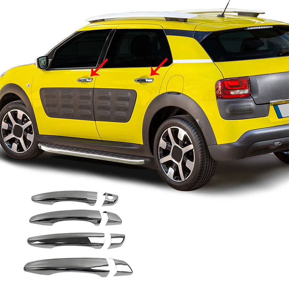 Citroen C4 Picasso MPV Krom Kapı Kolu (4 Kapı, Paslanmaz Çelik) - 2013-2018 Modeller