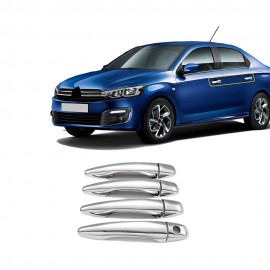 Citroen C-Elysee Sedan Krom Kapı Kolu (4 Kapı - Paslanmaz Çelik) - 2012 ve Sonrası Modeller