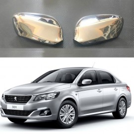 Citroen C-Elysee Sedan Krom Ayna Kapağı (Paslanmaz Çelik) - 2 Parça - 2012 ve Sonrası Modeller