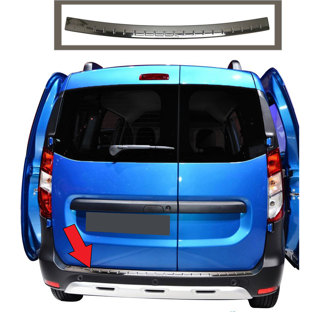 Dacia Dokker LAV Krom Arka Tampon Eşiği (Paslanmaz Çelik) - 2012 ve Sonrası Modeller