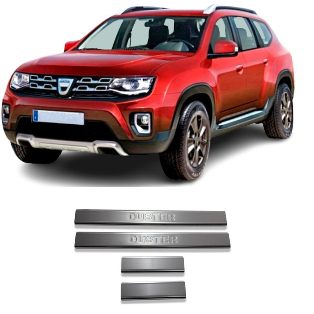 Dacia Duster SUV Krom Kapı Eşiği 4 Parça Paslanmaz Çelik - 2010-2017 Modeller