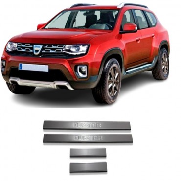 Dacia Duster SUV Krom Kapı Eşiği 4 Parça Paslanmaz Çelik - 2010-2017 Modeller