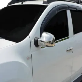Dacia Duster SUV Krom Ayna Kapağı (2 Parça, Paslanmaz Çelik) - 2010-2012 Modeller