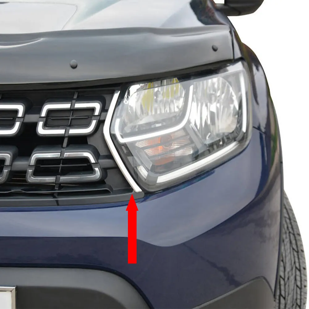 Dacia Duster SUV Krom Ön Panjur Yanları (2 Parça) - Paslanmaz Çelik (2018-2023)