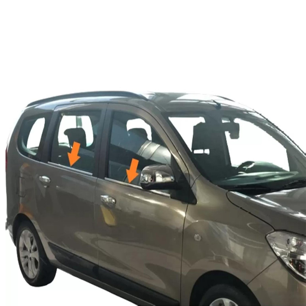 Dacia Lodgy MPV Krom Cam Çıtası (4 Parça Paslanmaz Çelik) - 2013-2024 Modeller