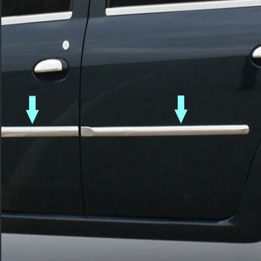 Dacia Logan Sedan Krom Yan Kapı Çıtası (4 Parça Paslanmaz Çelik) - 2005-2012 Modeller