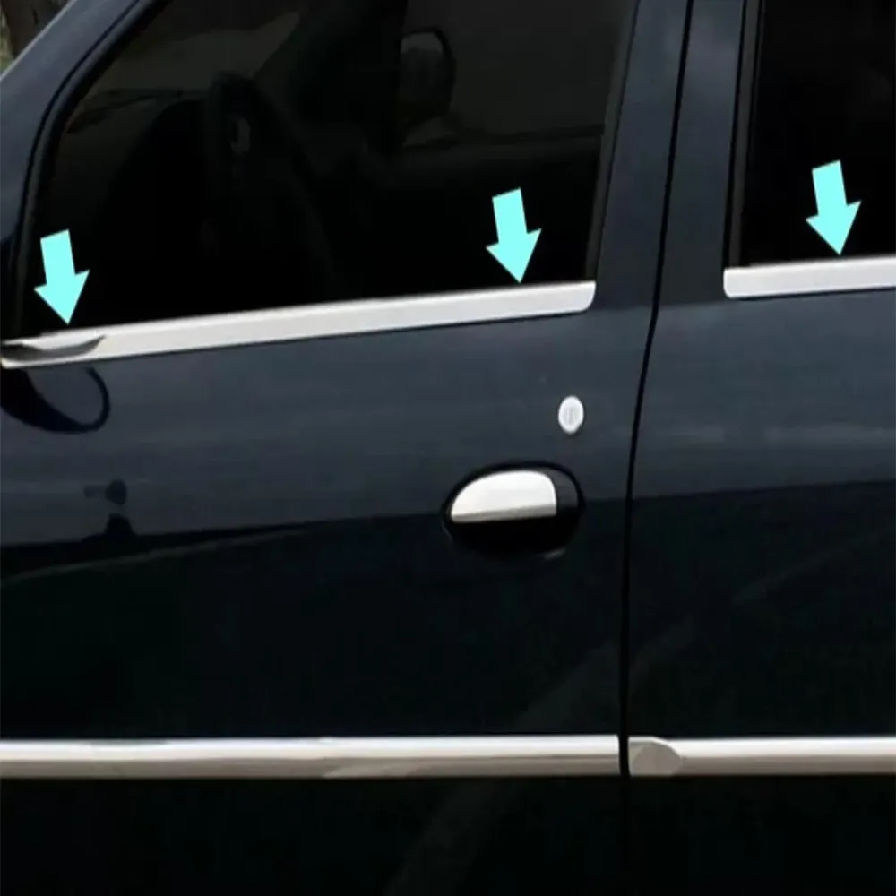 Dacia Logan Facelift SD Krom Cam Çıtası 4 Parça Paslanmaz Çelik - 2008-2013 Modeller