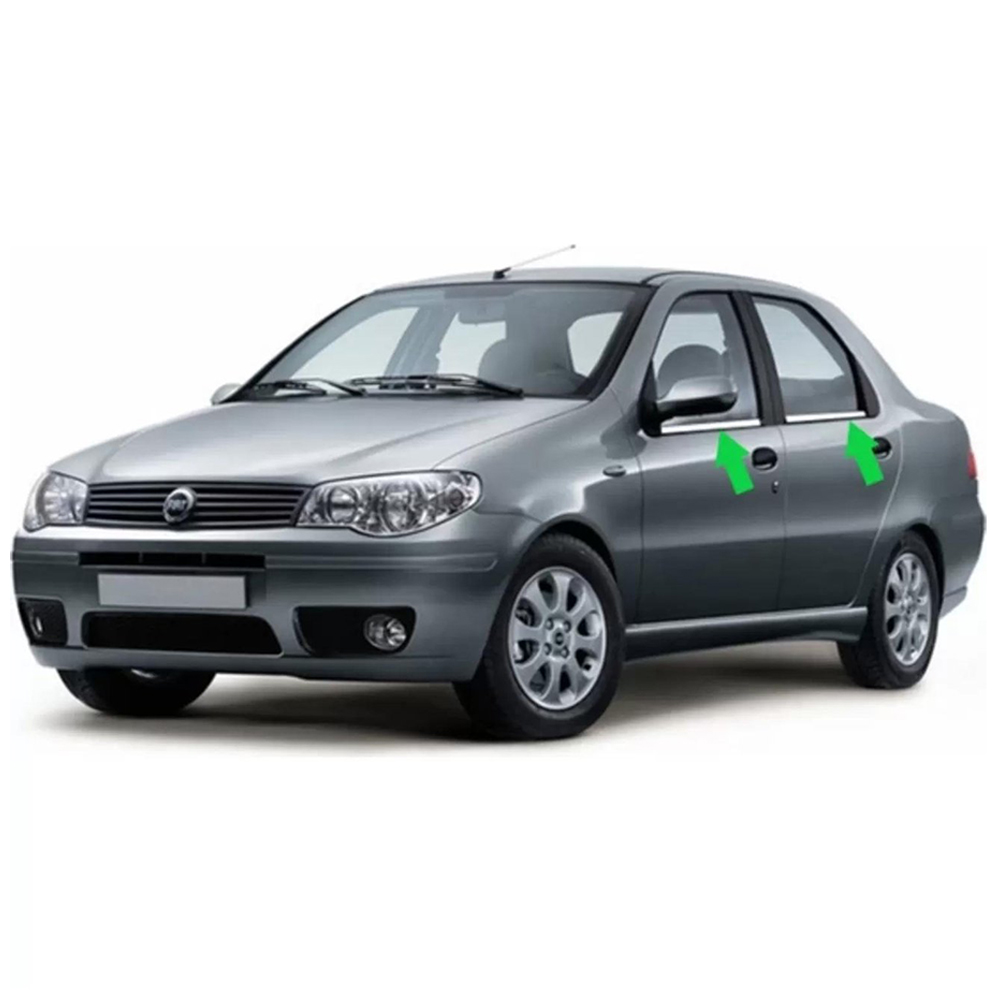 Fiat Albea Sedan Krom Cam Çıtası 4 Parça Paslanmaz Çelik - 2002-2012 Modeller