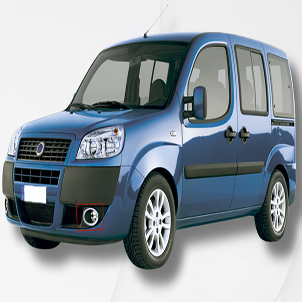 Fiat Doblo Chrome Fog Light Frame (Stainless Steel 2 Pieces) - 2006-2010 Models