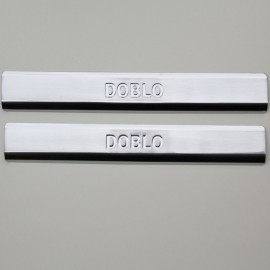 Fiat Doblo Chrome Door Sill Protector (2 Pieces Stainless Steel) - 2010-2023 Models
