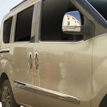 Fiat Doblo Krom Cam Çıtası (4 Parça Paslanmaz Çelik) - 2010-2022 Modeller