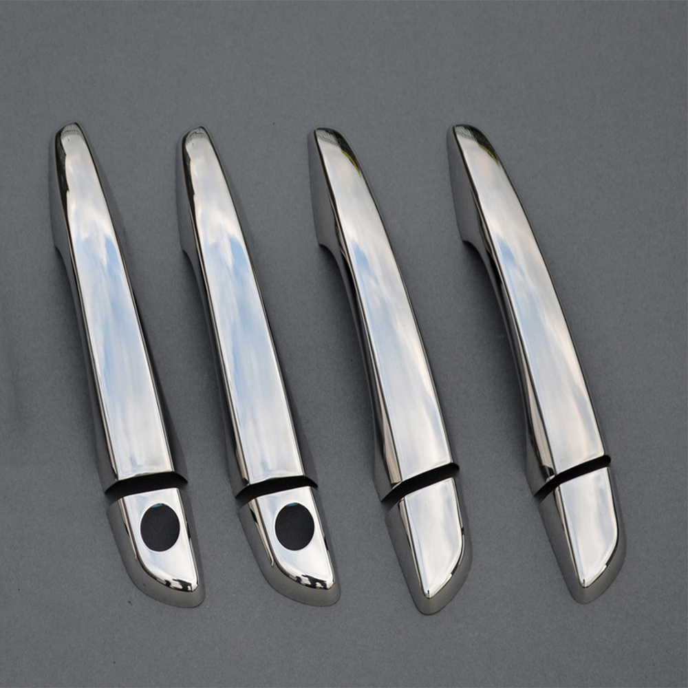 Fiat Doblo Chrome Door Handle (4 Doors Stainless Steel 2 Keyholes 1 Sliding) - 2022-2023 Models