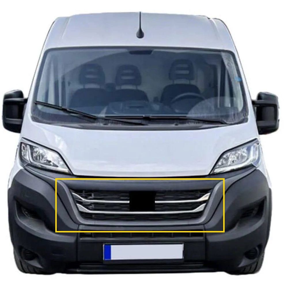 Fiat Ducato Krom Ön Panjur (3 Parça Paslanmaz Çelik) - 2022-2024