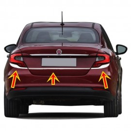 Fiat Egea SD Chrome Taillight Trim (3 Pieces Stainless Steel) - 2015-2024 Models