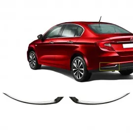 Fiat Egea SD Krom Reflektör Çerçevesi (2 Parça Paslanmaz Çelik) - 2015-2024 Modeller