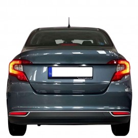 Fiat Egea SD Krom Arka Tampon Difüzör ve Ara Çıta (3 Parça Paslanmaz Çelik - Parlak) - 2015-2024 Modeller
