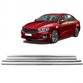 Fiat Egea SD Krom Cam Çıtası (4 Parça Paslanmaz Çelik) - 2015-2024 Modeller