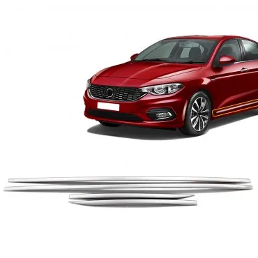 Fiat Egea HB Krom Yan Kapı Çıtası (4 Parça Paslanmaz Çelik) - 2015-2024 Modeller
