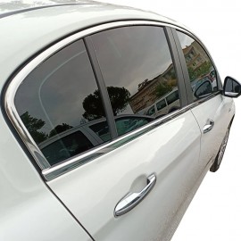 Fiat Egea HB Krom Cam Çerçevesi (8 Parça Paslanmaz Çelik) - 2015-2024 Modeller