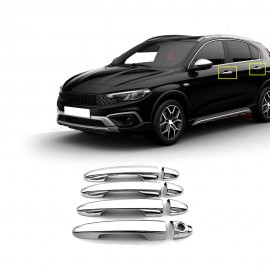Fiat Egea Cross Chrome Door Handle (4 Doors - Stainless Steel) - 2016-2024 Models