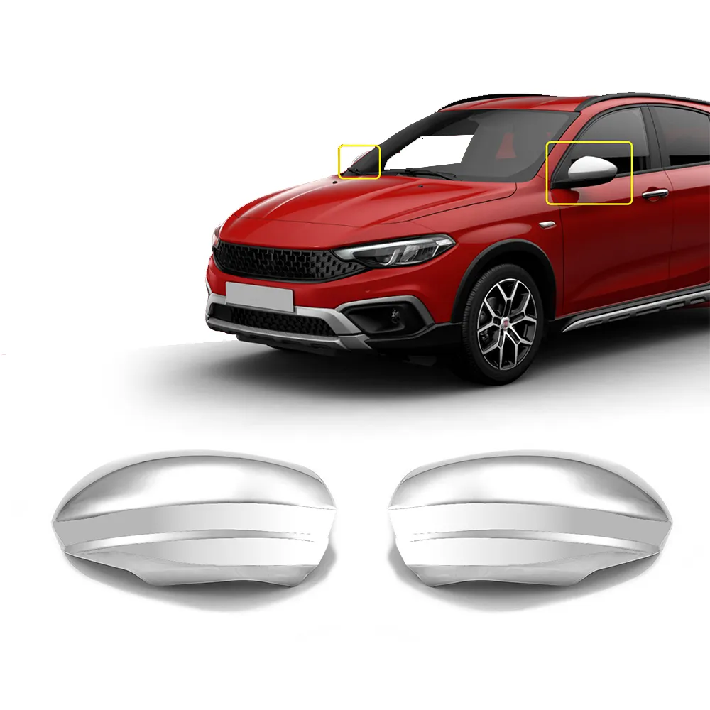 Fiat Egea Cross Krom Ayna Kapağı (2 Parça Paslanmaz Çelik) - 2016-2024 Modeller
