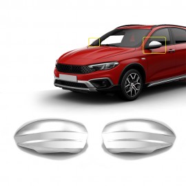 Fiat Egea Cross Krom Ayna Kapağı (2 Parça Paslanmaz Çelik) - 2016-2024 Modeller