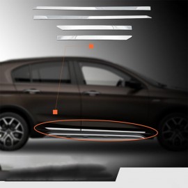 Fiat Egea Cross Krom Yan Kapı Çıtası (4 Parça Paslanmaz Çelik) - 2016-2024 Modeller