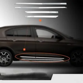 Fiat Egea Cross Krom Yan Kapı Çıtası (4 Parça Paslanmaz Çelik) - 2016-2024 Modeller