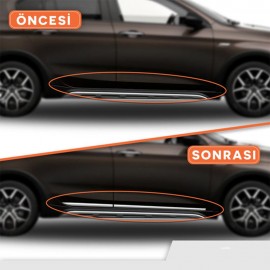 Fiat Egea Cross Krom Yan Kapı Çıtası (4 Parça Paslanmaz Çelik) - 2016-2024 Modeller