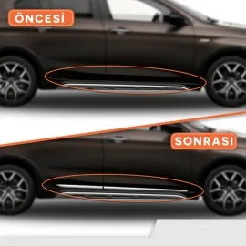 Fiat Egea Cross Krom Yan Kapı Çıtası (4 Parça Paslanmaz Çelik) - 2016-2024 Modeller