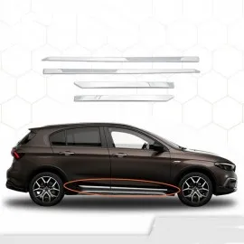 Fiat Egea Cross Krom Yan Kapı Çıtası (4 Parça Paslanmaz Çelik) - 2016-2024 Modeller