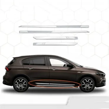 Fiat Egea Cross Krom Yan Kapı Çıtası (4 Parça Paslanmaz Çelik) - 2016-2024 Modeller