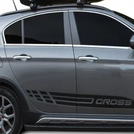 Fiat Egea Cross Krom Cam Çerçevesi (8 Parça Paslanmaz Çelik) - 2016-2024 Modeller