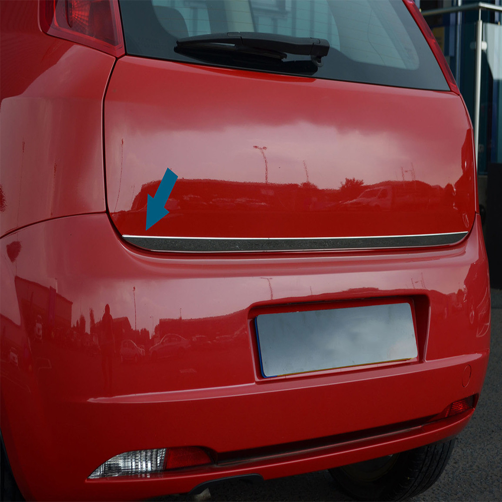 Fiat Grande Punto HB Krom Bagaj Alt Çıtası (Paslanmaz Çelik) - 2005 ve Sonrası Modeller