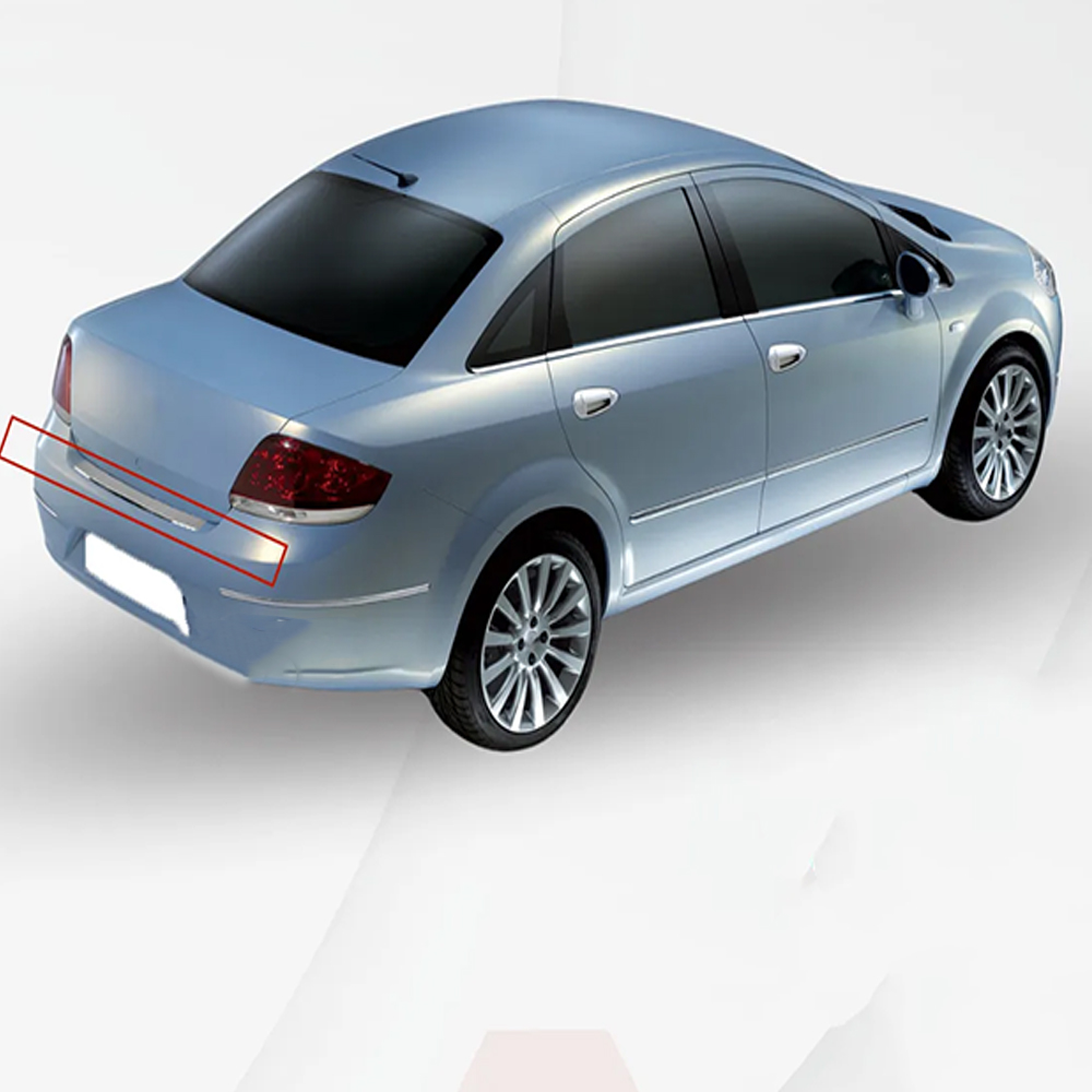 Fiat Linea SD Chrome Rear Bumper Sill (Stainless Steel) - 2007-2011 Models