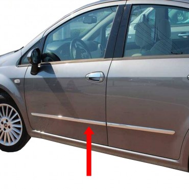 Fiat Linea SD Krom Yan Kapı Çıtası (Paslanmaz Çelik) - 2007-2011 Modeller