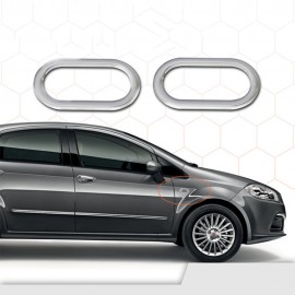 Fiat Linea SD Chrome Signal Frame (Stainless Steel) - 2 Pieces - 2007-2011 Models