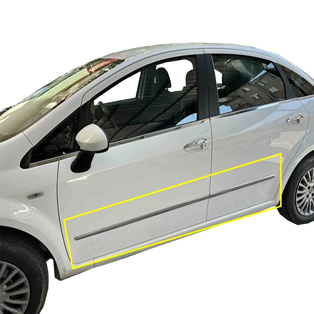 Fiat Linea SD Krom Yan Kapı Çıtası (Paslanmaz Çelik) - 2012-2017 Modeller (4 Parça)