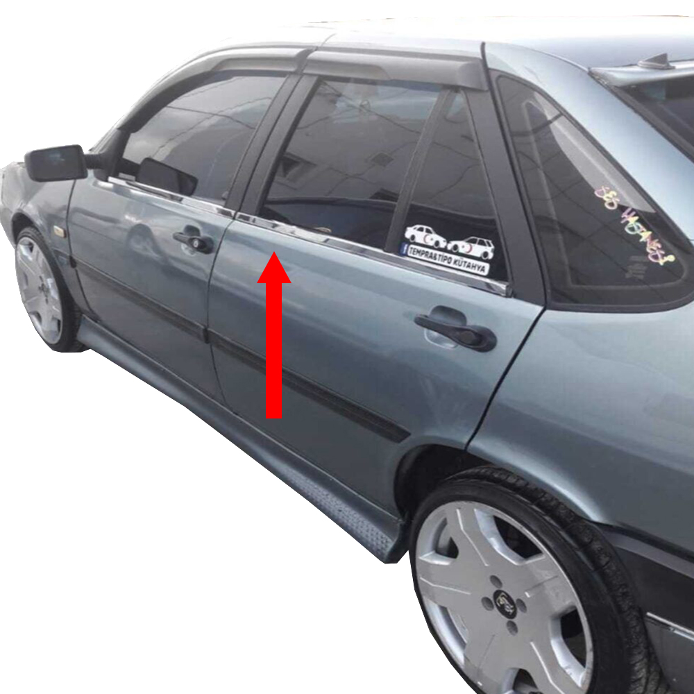 Fiat Tempra Krom Cam Çıtası (Paslanmaz Çelik) - 4 Parça