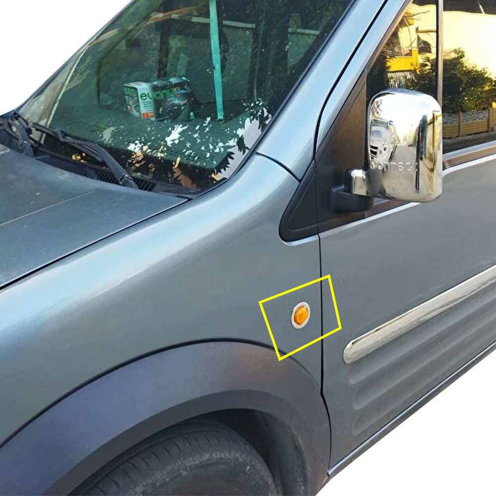 Ford Connect Panel Van Krom Sinyal Çerçevesi (Paslanmaz Çelik) - 2002-2014 Modeller (2 Parça)