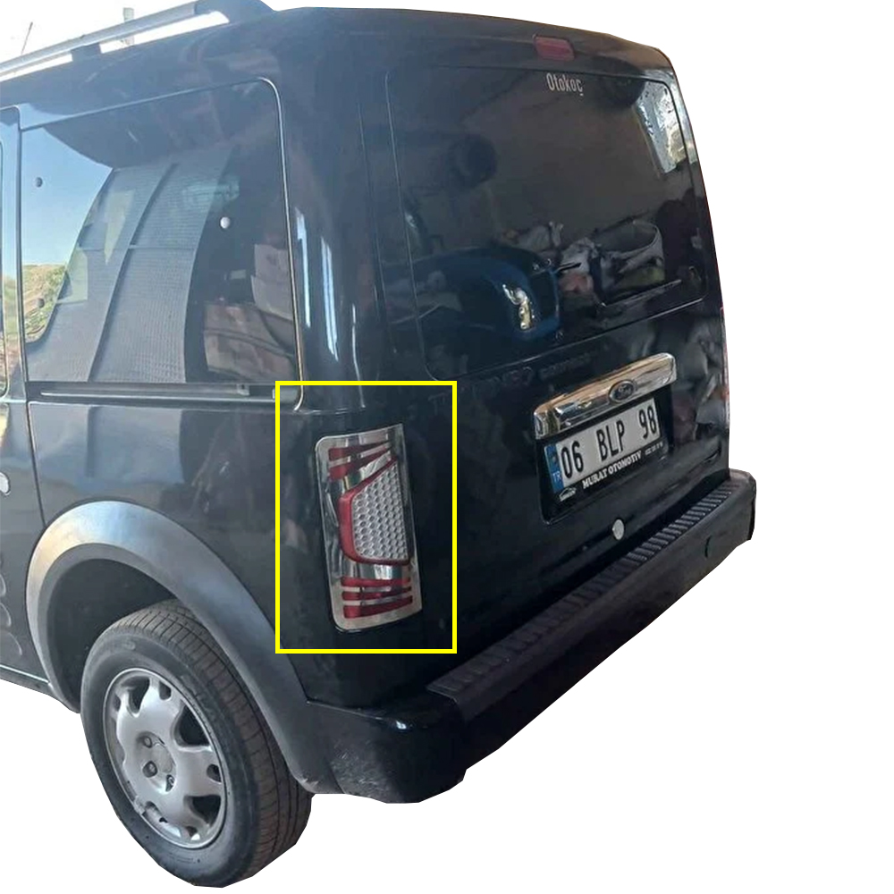 Ford Connect Panel Van Krom Stop Çerçevesi (Paslanmaz Çelik) - 2009-2014 Modeller (2 Parça)